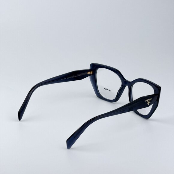 Prada Women BRAND NEW Eyeglasses Blue Crystal Cat Eye PR18WV 08Q1O1 - Picture 7 of 10